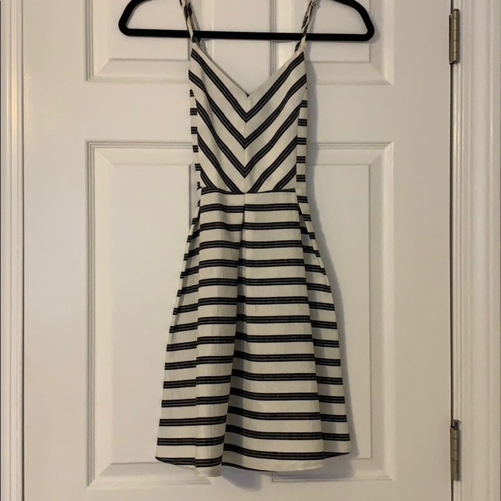 Fit and Flare Striped Dress